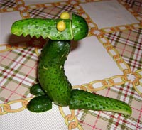 поделки из овощей "Крокодил"