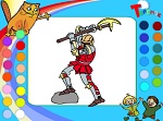 Раскраска для мальчиков онлайн "Рыцарь с секирой"
