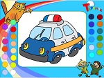Раскраска онлайн "Полицейская машина"