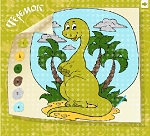 Раскраска по цифрам "Динозаврик"